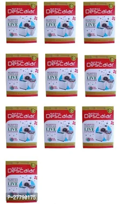 Mystte Multibrand Descal Powder for all Brands Washing Machines , Dishwashers , Coffe Machines to Clean Scale from Appliances 100gm Pack of 10