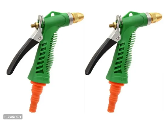 Mystte Water Spray Gun Brass Nozzle Trigger High Pressure Water Spray Gun for Car/Bike/Plants Pressure Washer water Nozzle (Green Color Pack of 2)