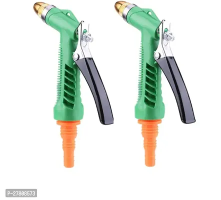 Mystte Water Spray Gun Brass Nozzle  for Gardening High Pressure Water Sprayer with Trigger Spray Gun Garden Washing Car Bike Sprayer (Green Colour Pack of 2)