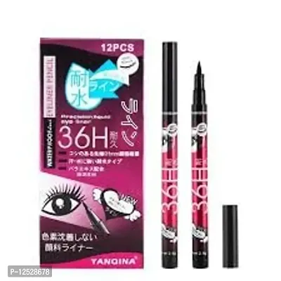 36H Long Lasting waterproof Eyeliner pack of 12 Full Box 30 g (Black)
