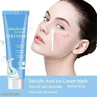 Salicylic Acid Green Tea Strawberry Ice Cream Mask Clean Pores Brighten and Whiten the Skin Pack of 3  (360 ml)-thumb2