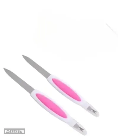 Set of 2 in 1 Nail File Shaper  Cuticle Remover Trimmer Tool-thumb2