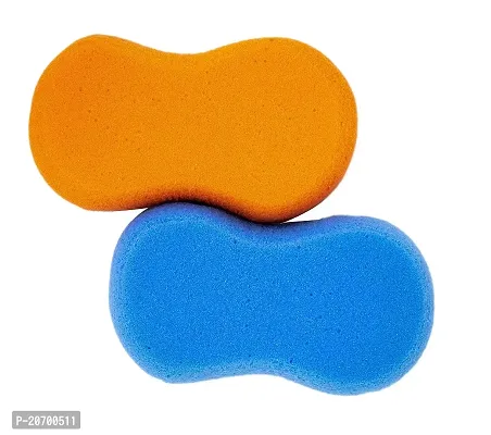 2 Pcs Jolly Sponge For Bathing Multicolor-thumb0