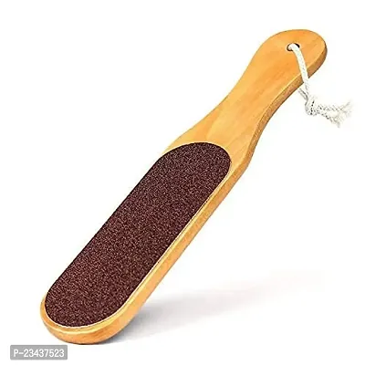 Wooden Handle 2-sided Foot Rasp File Pedicure Callus Remover Dead Skin Scrubber,Foot Care Tool PACK OF 1 (WOOD)-thumb0