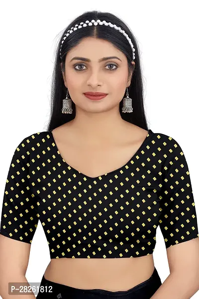 Stylish Georgette Black Printed Saree With Blouse Piece-thumb4