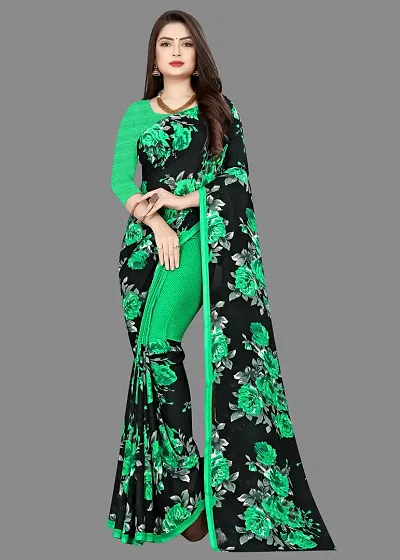 Elegant Georgette Saree with Blouse piece