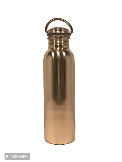 Sturdy Pure Copper Plan Hook Design Health Benefit Water Bottle -1000 Ml