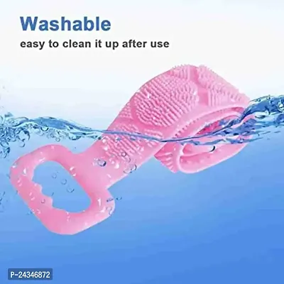 Skin Removal Exfoliating Belt for Shower, Easy to Clean (BODY BACK BELT SCRUBBER)(pink)