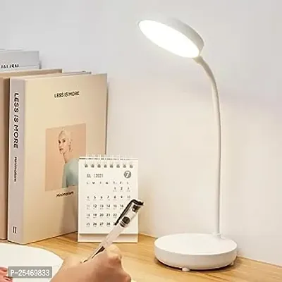 Battery Operated Rechargable Desk Lamp- 3 Level Brightness Touch Control |Study Lamp for Students Study Table |Table Lamp for Work from Home,Office |Gooseneck Reading Lamp with Mobile Stand-thumb0