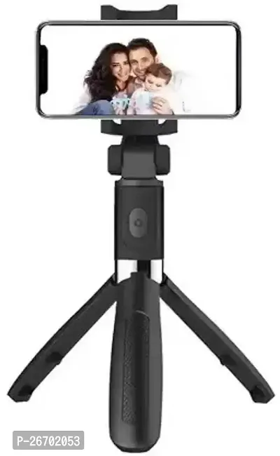 Bluetooth Selfie-Sticks with Remote 3-in-1 Multifunctional Selfie-Stick Tripod Stand Compatible with All Phones(pack of 1)-thumb2