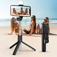 Bluetooth Selfie-Sticks with Remote 3-in-1 Multifunctional Selfie-Stick Tripod Stand Compatible with All Phones(pack of 1)-thumb3