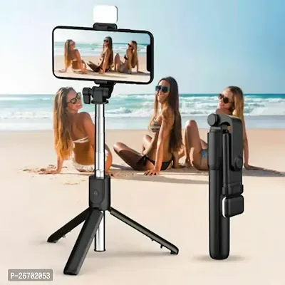 Bluetooth Selfie-Sticks with Remote 3-in-1 Multifunctional Selfie-Stick Tripod Stand Compatible with All Phones(pack of 1)-thumb4