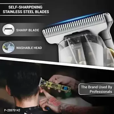 Trimmer For Men, Professional Hair Clipper, Adjustable Blade Clipper and Shaver, Close Cut Precise Hair Machine, Body Trimmer (Metal Body)-thumb2