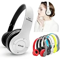 P47 Over The Head Wireless Bluetooth Headphone with Soft Ear COUSIONS for Gaming  Music.-thumb3