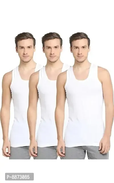 Fancy Cotton Vests For Men Pack of 3-thumb0