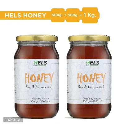 Raw and Unprocessed Honey (500Gm) (Pack of 2)