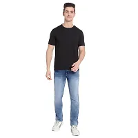 GfandBF Solid Round Neck T-Shirt (40, Black)-thumb2