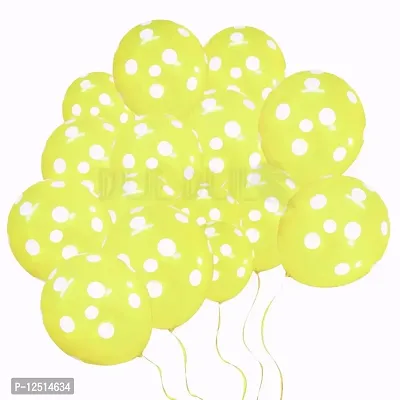 DUL DUL Polka Dot Balloons Pack of Party Balloons - 12 Inch Latex Balloons for Birthday Decoration/Party,Baby Shower Decoration,Theme Party Balloon-thumb0