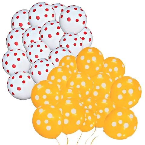 DUL DUL Orange pcs/ pcs Polka balloons for birthday decoration Pcs -Polka Dot balloons for Birthday/Decoration/Party,Engagement,Baby Shower Decoration/