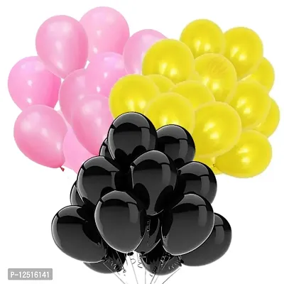 DUL DUL Pink/Yellow/ Color Metallic latex balloons for birthday/Party decoration Pcs -Combo metallic balloons pack of Color Balloons Baby ShowerTheme party,Combo of