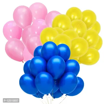 DUL DUL Pink/Yellow/ Color Metallic latex balloons for birthday/Party decoration Pcs -Combo metallic balloons pack of Color Balloons Baby ShowerTheme party,Combo of