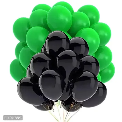 DUL DUL ~Black & GREEN Color Metallic Balloon pack of 75 Pcs~ Metallic balloon 38 Pcs Black & 37 Pcs Green colorfor Birthday Party~Theme Party~Baby Shower~Anniversary~Wedding Decoration~New year celebration (BLACK & GREEN, 75)