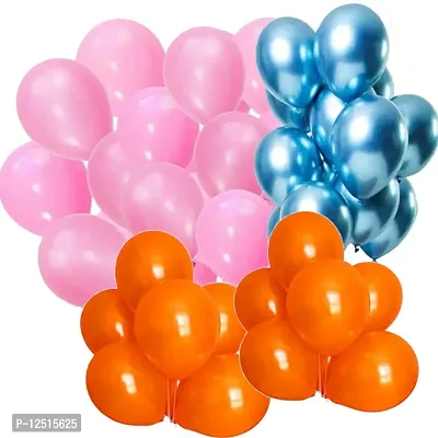 DUL DUL Pink/Blue/ Color Metallic latex balloons for birthday/Party decoration Pcs -Combo metallic balloons pack of Color Balloons Baby ShowerTheme party,Combo of