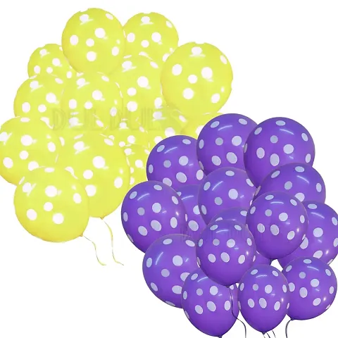 DUL DUL Purple pcs/ pcs Polka balloons for birthday decoration Pcs -Polka Dot balloons for Birthday/Decoration/Party,Engagement,Baby Shower Decoration/