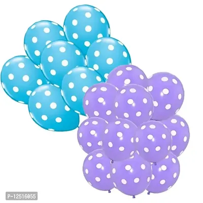 DUL DUL Light Blue/ Polka balloons for birthday decoration Pcs -Polka balloons pack of color for Birthday/Decoration/Party,Engagement,/Theme Party