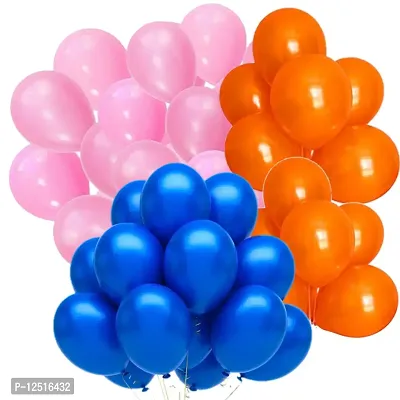 DUL DUL Pink/Orange/ Color Metallic latex balloons for birthday/Party decoration Pcs -Combo metallic balloons pack of Color Balloons Baby ShowerTheme party,Combo of