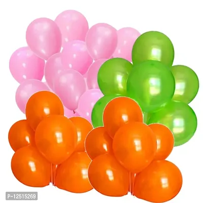 DUL DUL Pink/Light Green/ Color Metallic latex balloons for birthday/Party decoration Pcs -Combo metallic balloons pack of Color Balloons Baby ShowerTheme party,Combo of