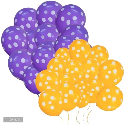 DUL DUL Orange pcs/ pcs Polka balloons for birthday decoration Pcs -Polka Dot balloons for Birthday/Decoration/Party,Engagement,Baby Shower Decoration/