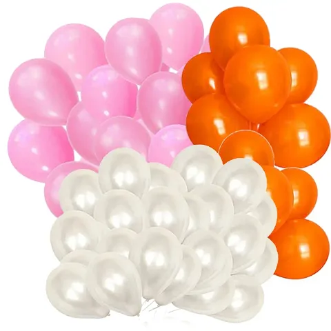 DUL DUL Pink/Orange/ Color Metallic latex balloons for birthday/Party decoration Pcs -Combo metallic balloons pack of Color Balloons Baby ShowerTheme party,Combo of