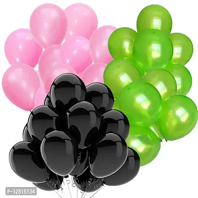 DUL DUL Pink/Light Green/ Color Metallic latex balloons for birthday/Party decoration Pcs -Combo metallic balloons pack of Color Balloons Baby ShowerTheme party,Combo of