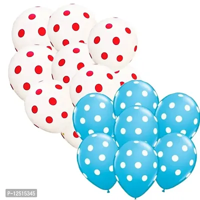 DUL DUL Light Blue/ Polka balloons for birthday decoration Pcs -Polka balloons pack of color for Birthday/Decoration/Party,Engagement,/Theme Party-thumb0