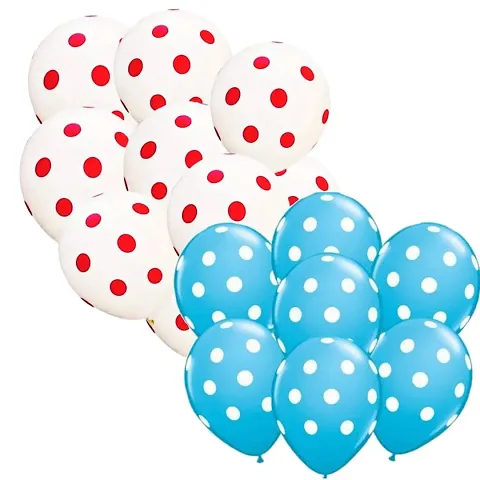 DUL DUL Light Blue/ Polka balloons for birthday decoration Pcs -Polka balloons pack of color for Birthday/Decoration/Party,Engagement,/Theme Party