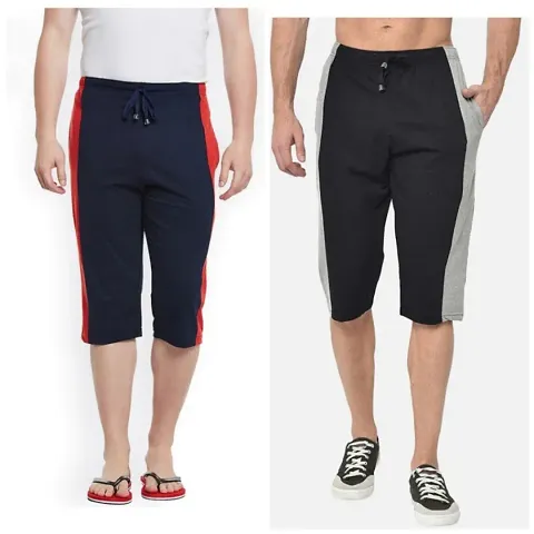 Stylish Self Pattern Shorts For Men- Pack Of 2