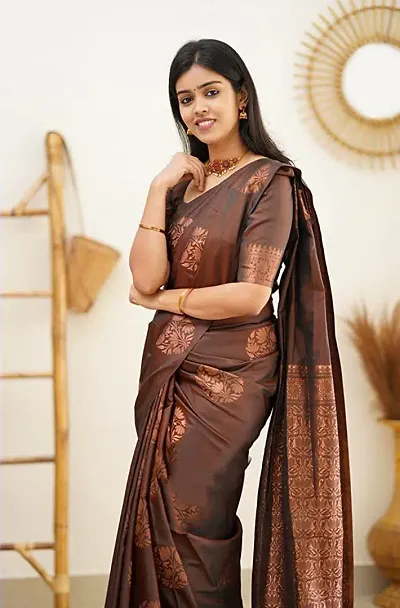 Attractive Art Silk Saree with Blouse piece 