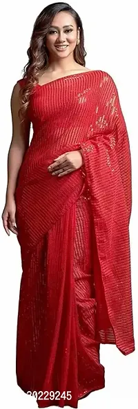 Elegant Georgette Bollywood Saree With Blouse Piece