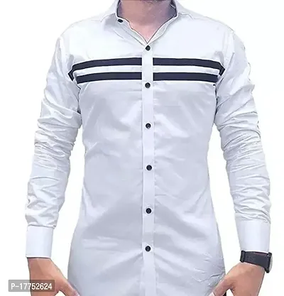 Reliable White Cotton Long Sleeves Casual Shirt For Men-thumb0