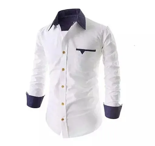 IndoPrimo Mens Regular Fit Cotton Casual Shirt