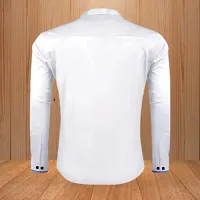 Trendy White Cotton Solid Casual Shirt For Men-thumb1