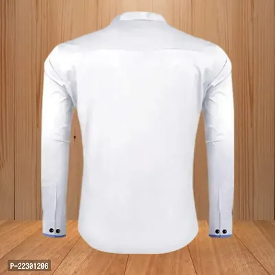 Trendy White Cotton Solid Casual Shirt For Men-thumb2