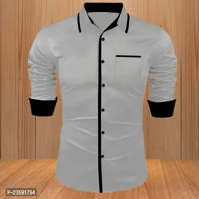 Classic Cotton Long Sleeves Casual Shirts For Men-thumb0