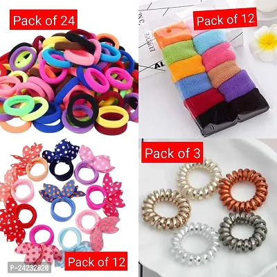 Designer Multicolor Hair Accessory Set For Women-thumb0