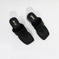 Women Black Wedge Heel Sandal-thumb1