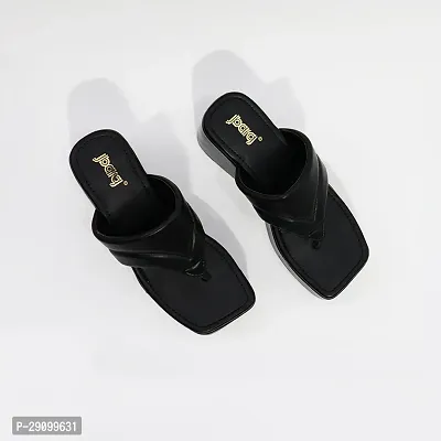 Women Black Wedge Heel Sandal-thumb2