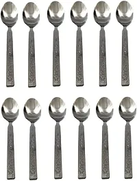 Elevate Your Tea and Coffee Moments with 12 Stainless Steel Spoons - Perfect for Sugar, Condiments, and Spices. Get Your Set of 12, 16 cm Silver Spoons Today-thumb3