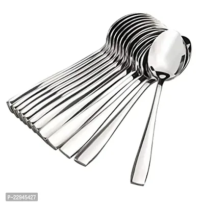 Enhance Your Beverage and Spice Moments with 12 Stainless Steel Spoons - Ideal for Tea, Coffee, Sugar, Condiments, and Spices. Grab Your Set of 12, 16 cm Silver Spoons Today-thumb4