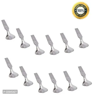 Enhance Your Beverage and Spice Moments with 12 Stainless Steel Spoons - Ideal for Tea, Coffee, Sugar, Condiments, and Spices. Grab Your Set of 12, 16 cm Silver Spoons Today-thumb2